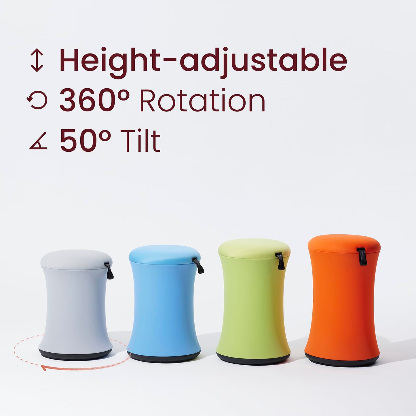 TopJob Boba Chair Stylish Active Wobble Stool, ADHD Chair, Improves Posture and Focus, Ergonomic with Height Adjustable Stool for Adults Children for Home Office, Study Room (Lime Green)