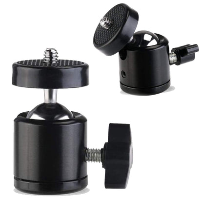 Universal 1/4" Swivel Mini Ball Head Screw Tripod Mount（2 Pack）, EszkozTA360 Degree Rotating Mount Base Adapter for DSLR Cameras HTC Vive Tripods Monopods Camcorder Light Stand…