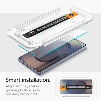 Spigen Tempered Glass Screen Protector [GlasTR EZ Fit] designed for Galaxy S25 Plus | Galaxy S24 Plus [Case Friendly] - 2 Pack