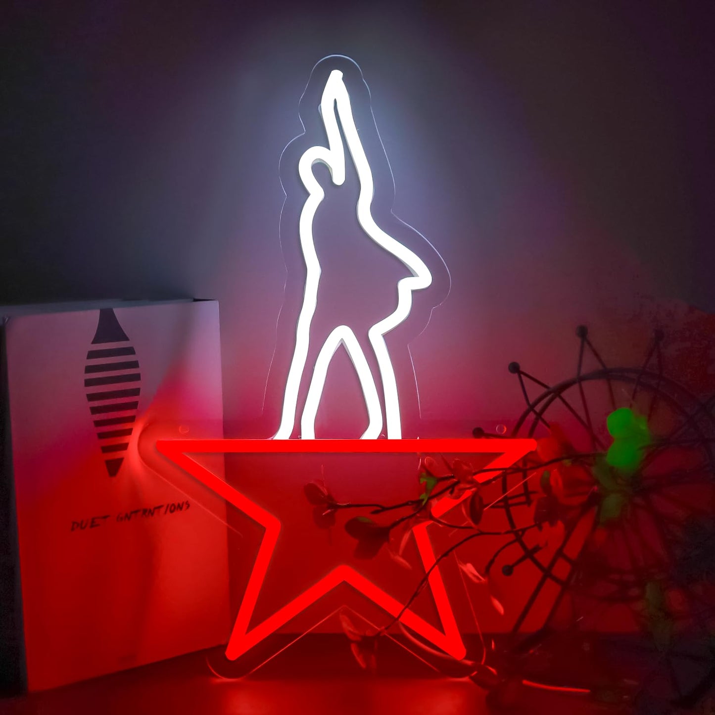 BNBIDEN Hamilton Musical Neon Sign，Neon Light LED Sign for Man Cave Wall Decor Dormitory Decoration,Birthday Gifts for Boys