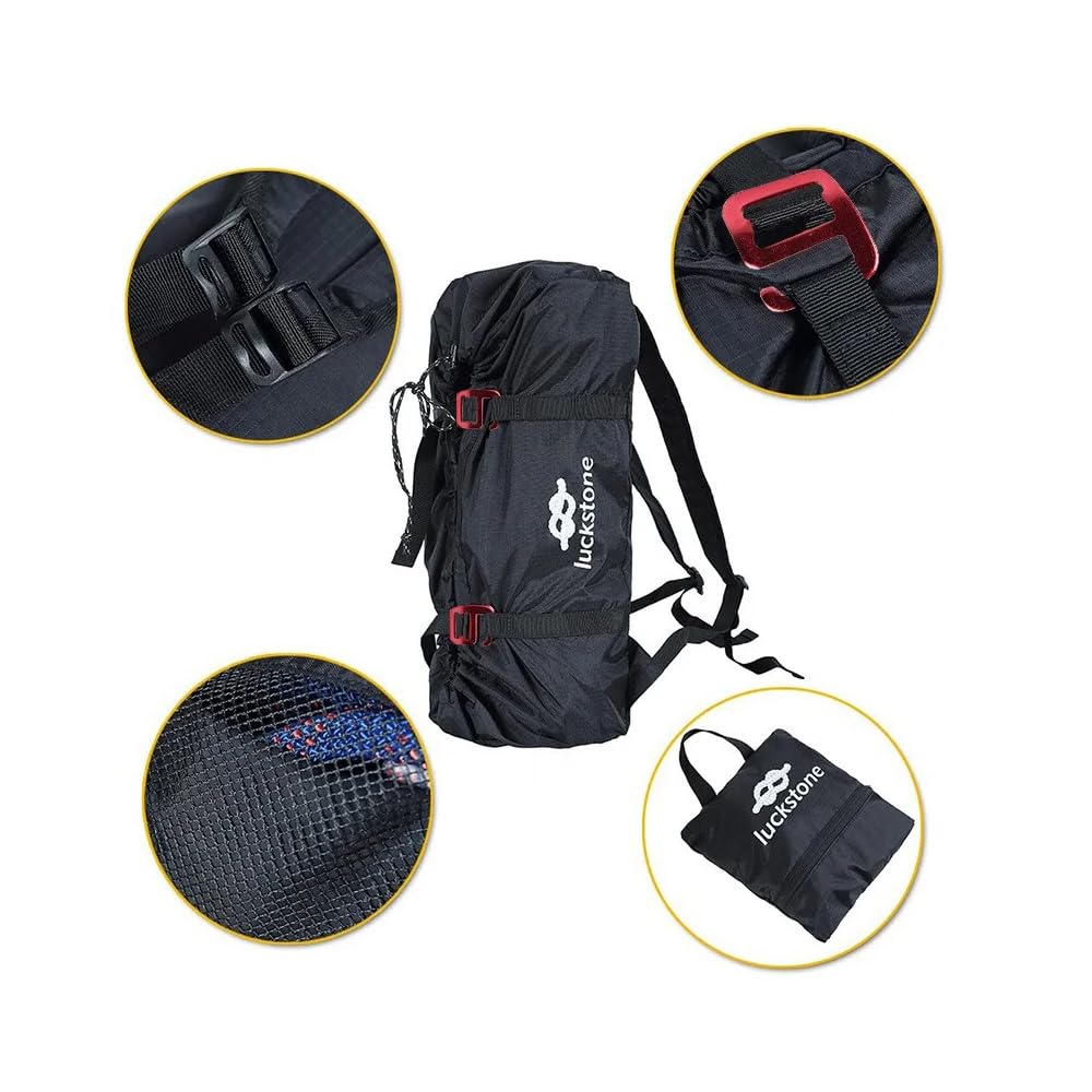 Mollytek Rock Climbing Rope Bag Large Capacity Foldable Waterproof Oxford Rock Climbing Backpack with Ground Sheet