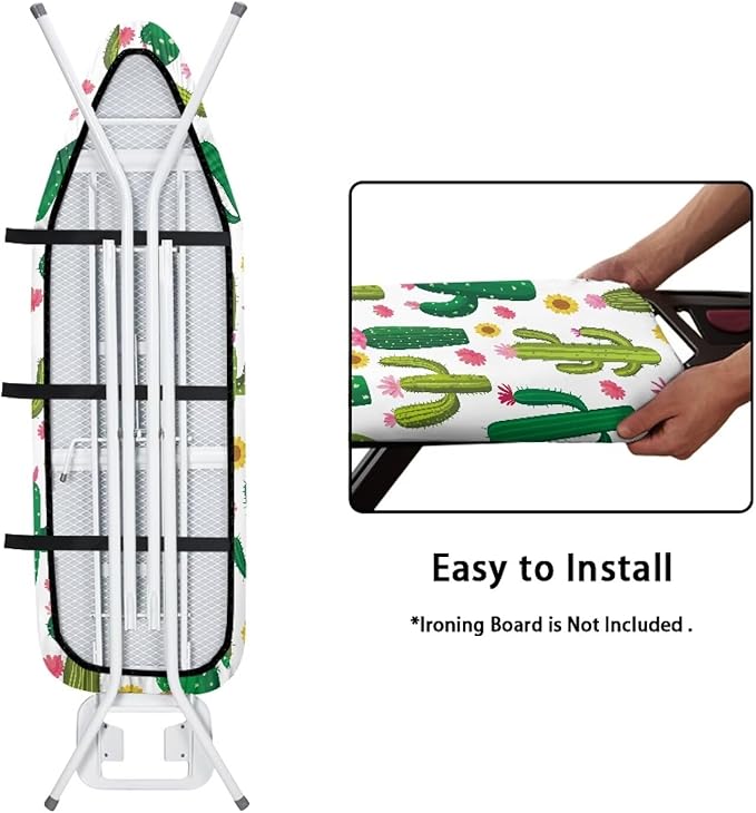Cactus Ironing Board Cover and Pad Standard Size Soft Resist Scorching Ironing