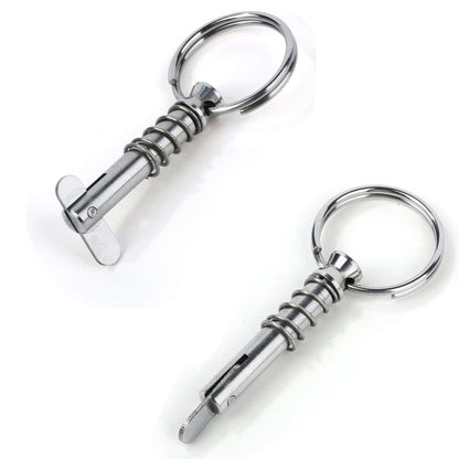 Laorde Bimini Top Quick Release Pins 1/4 inch Diameter with Drop Cam and Spring, Usable Length 0.9 inch, Full 316 Stainless Steel, Marine Hardware (4 PCS)