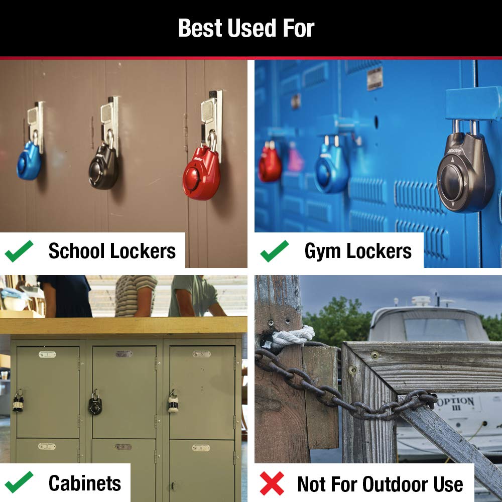 Master Lock Directional Combination Lock, Set Your Own Directional Lock, Combination Lock for Gym and School Lockers, 1500iD