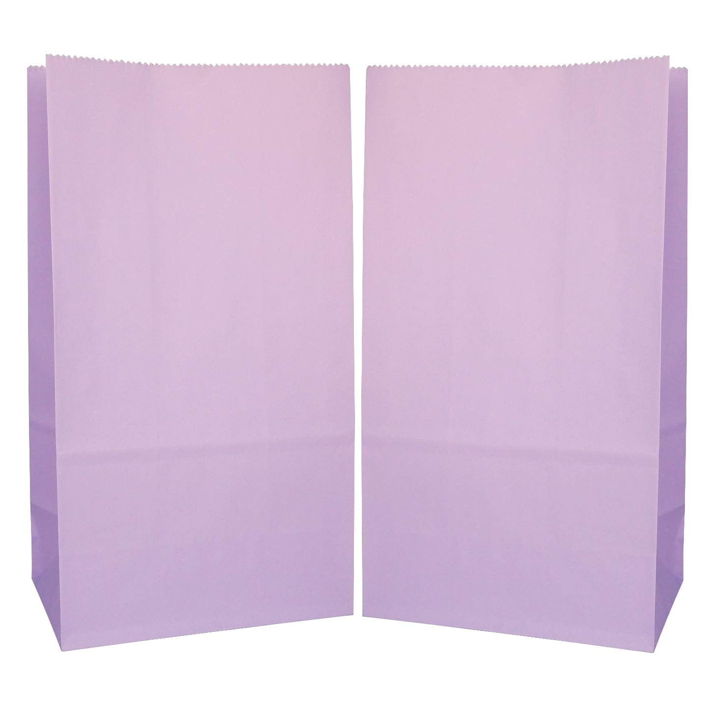 Partay Shenanigans Party Favor Bags - 50 Pack Kraft Paper Goodie Gift Lunch Treat Bags - Party Supplies for Theme Kids Birthday - 5"x3"x9" (Lavender Purple)