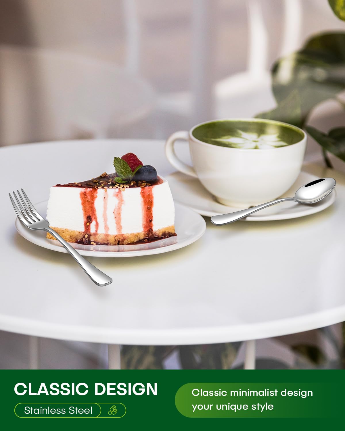 PHILIPALA 20 Piece Silverware Set, Stainless Steel Flatware Set for 4 Food Grade Cutlery Utensil Set Include Knife Fork Spoon Mirror Polished Dishwasher Safe