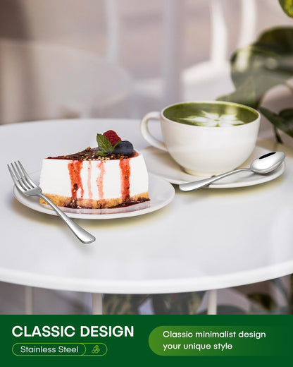 PHILIPALA 20 Piece Silverware Set, Stainless Steel Flatware Set for 4 Food Grade Cutlery Utensil Set Include Knife Fork Spoon Mirror Polished Dishwasher Safe