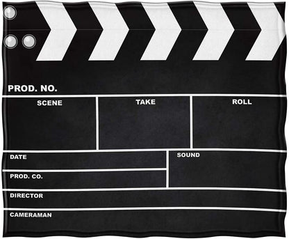 Jekeno Movie Clapboard Gifts Throw Blanket, Theater Home Film Cinema Decor Gifts Ideas for Women Men Movie Lover Adult Boy Girl Actor Director Acting Gift