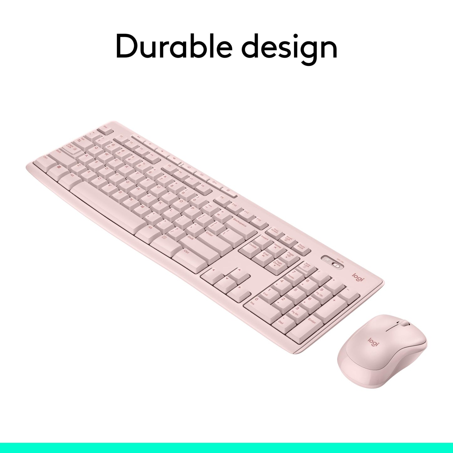 Logitech MK270 Wireless Keyboard and Mouse Combo for Windows, 2.4 GHz, 8 Multimedia Keys, PC, Laptop, Wireless Keyboard Compact Mouse Combo - Black