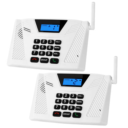 Intercoms Wireless for Home Upgraded, Hands Free Intercom 5300ft, Real-Time Two Way Intercoms for Home with Group Call, Full Duplex Wireless Intercom System for Business Office(4 Pack)