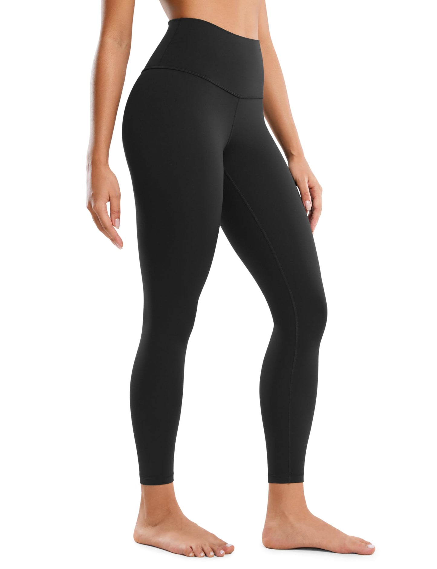 CRZ YOGA Women's Butterluxe Yoga Leggings 25'' - High Waisted Workout Gym Leggings Buttery Soft Yoga Pants Black 10