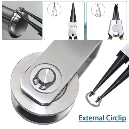 Cable Pulley Wheel Stainless Steel Swivel Pulley Block Silence Rotation Traction Wheel for Pulley System Lifting Gym Equipment Clothesline (2 Pack)