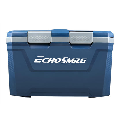 EchoSmile 35 Quart Insulated Cooler, Outdoor Portable Hard Cooler Ice Chest Box w/ 2 Cup Holders, Drain Plug, Bottle Opener, 3-Day Ice Retention for Camping, Beach, and Picnic,Navy