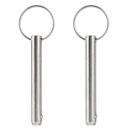 HZJPIN 2 Pcs Long Quick Release Pin, Diameter 3/8"(9.5mm), Usable Length 2.4"(61mm), Overall Length 3"(76mm), Full 316 Stainless Steel, Bimini Top Pin, Marine Hardware