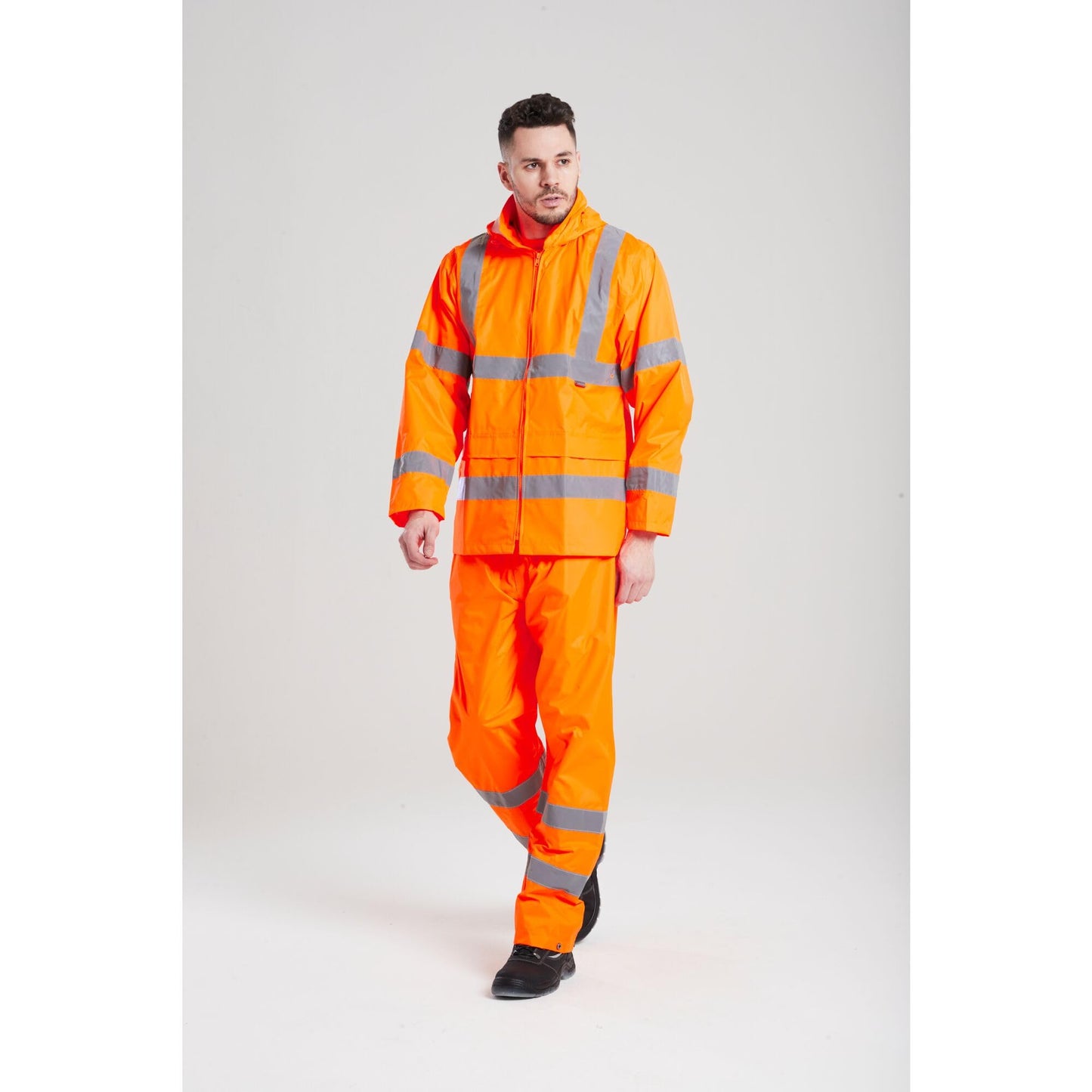 Portwest H440 Men's Lightweight Waterproof Hi-Vis Rain Jacket Orange, Large