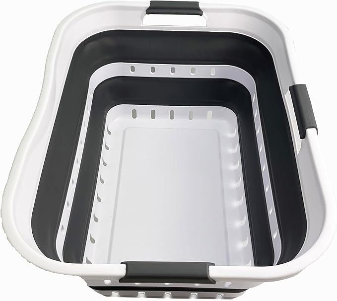 SAMMART 42L Collapsible Plastic Laundry Basket