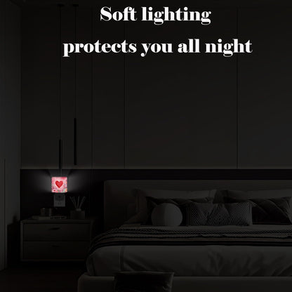 FSHVQKD Red Love Hearts Night Light,Plug-in Nightlights Auto Sensor Night Lamp Dusk-to-Dawn Lamp Home Decor for Nursery Children Girls Boys