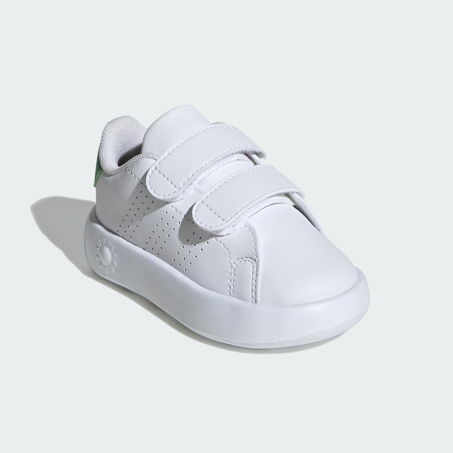 adidas Unisex Baby Advantage Shoes Kids, Cloud White/Cloud White/Green, 5.5 UK Child
