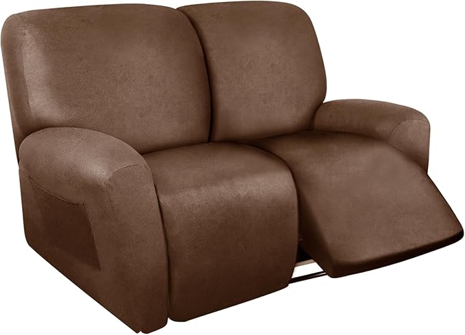 ANARACHON Loveseat Recliner Cover Leather Look Recliner Loveseat Covers