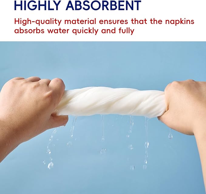 100 Count Disposable Hand Towels, Linen Feel Bathroom Hand Napkins, Soft And