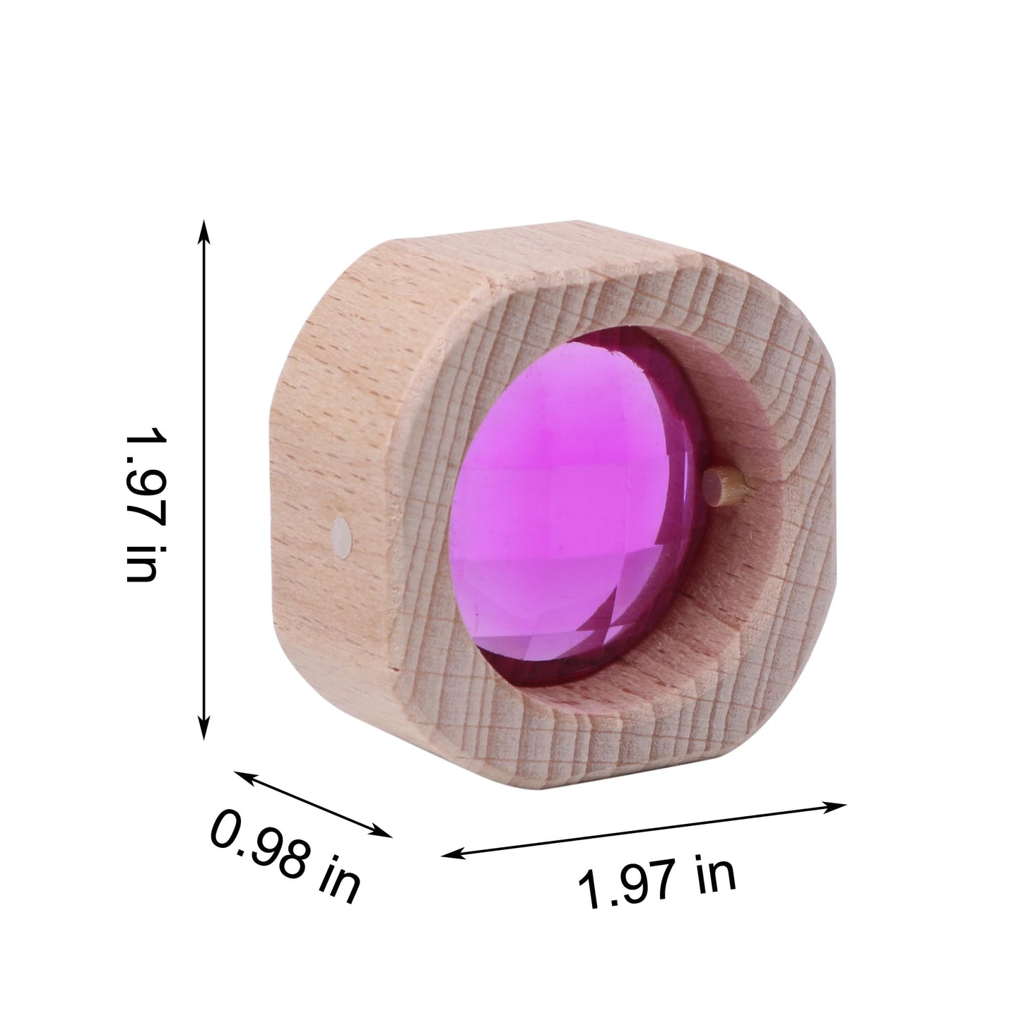 KOAICS 20PCS Wooden Gem Blocks Stacking Toys,Colorful Acrylic Windows Blocks, Rainbow Crystal Acrylic Building Cubes Educational Sensory Training Crystal Toys (20PCS Round Gem Blocks)