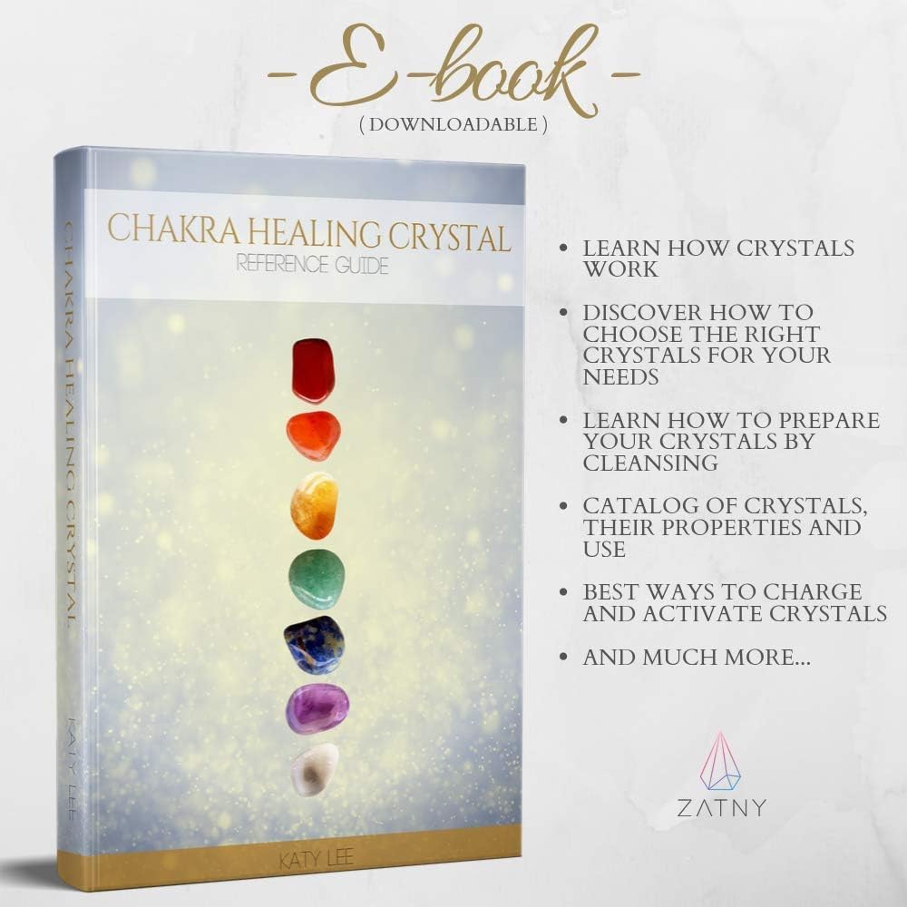 Crystals and Healing Stones Premium Kit Wooden Box - Chakra Stones Healing Crystals Set, Rose Quartz, Amethyst Cluster, Quartz Points, Chakra Pendulum (Aa Essential Chakra Pyramid Collection)