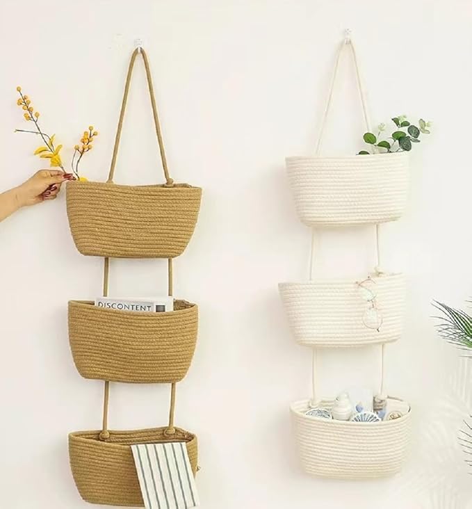 Hanging Baskets for Organizing, Over the Door Organizers and Storage, 3-Tier