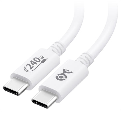Cable Matters [USB-IF Certified] 240W USB C Cable - 6.6ft, Up to [240W Charging, 480Mbps], No Video Support, USBC Charger Cable/USBC Charging Cord for MacBook/iPad Pro/XPS/Surface Pro, White