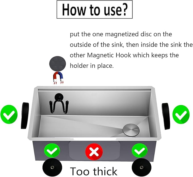 Pmsanzay Adjustable Magnetic Sponge Holder