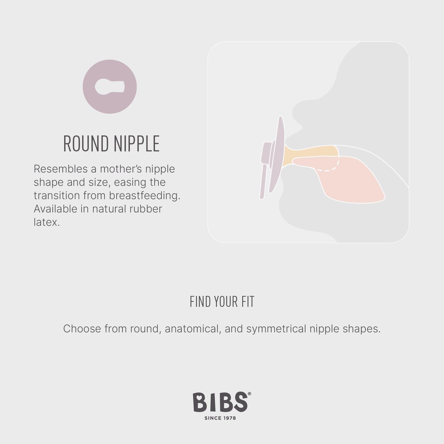 Bibs Pacifiers | Natural Rubber Baby Pacifier | Set of 2 BPA-Free Soothers | Made in Denmark | Sage Night/Cloud Night | Size 6-18 Months