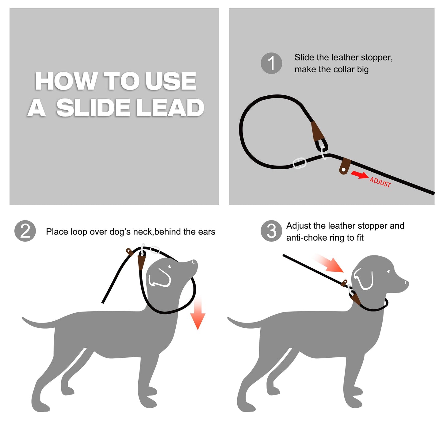 Fida Slip Rope Dog Lead | 1.8m, One-Size-Fits-All, Slip-On Rope Leash. Easy to Slip On, No Collar or Harness Needed. Durable & Weather Resistant Climbers Rope with Reflective Stitching (Green)