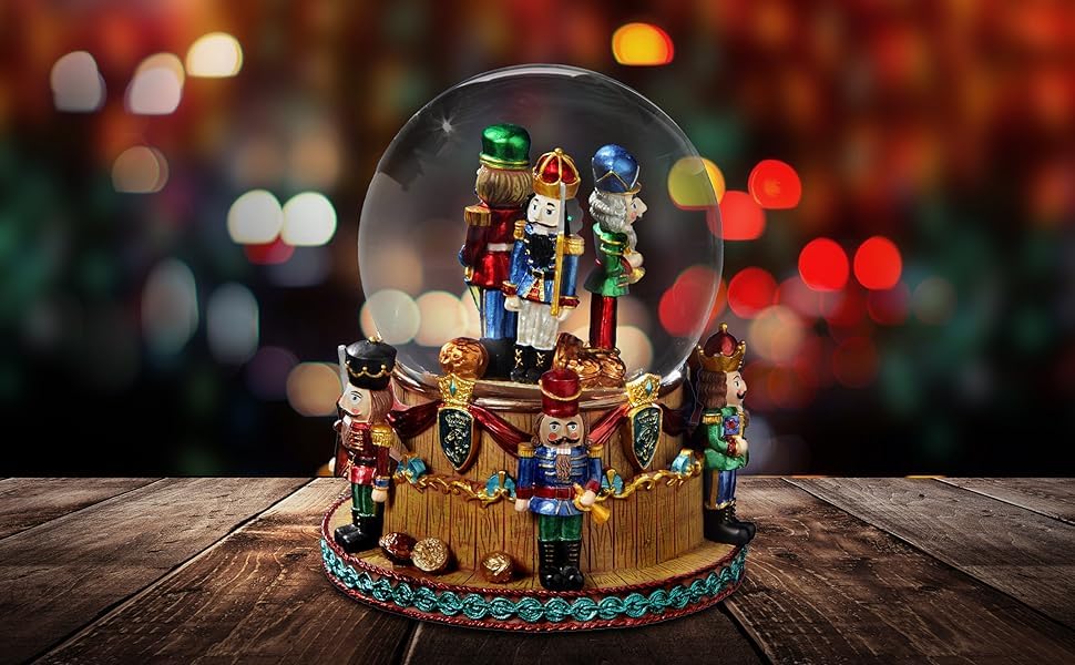 Christmas Nutcracker Soldiers Snow Globe by The San Francisco Music Box Company