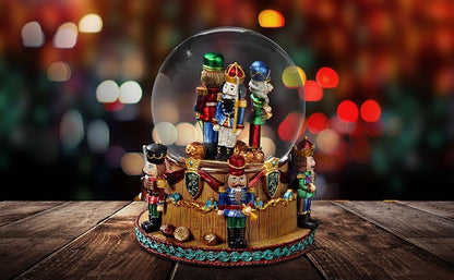 Christmas Nutcracker Soldiers Snow Globe by The San Francisco Music Box Company