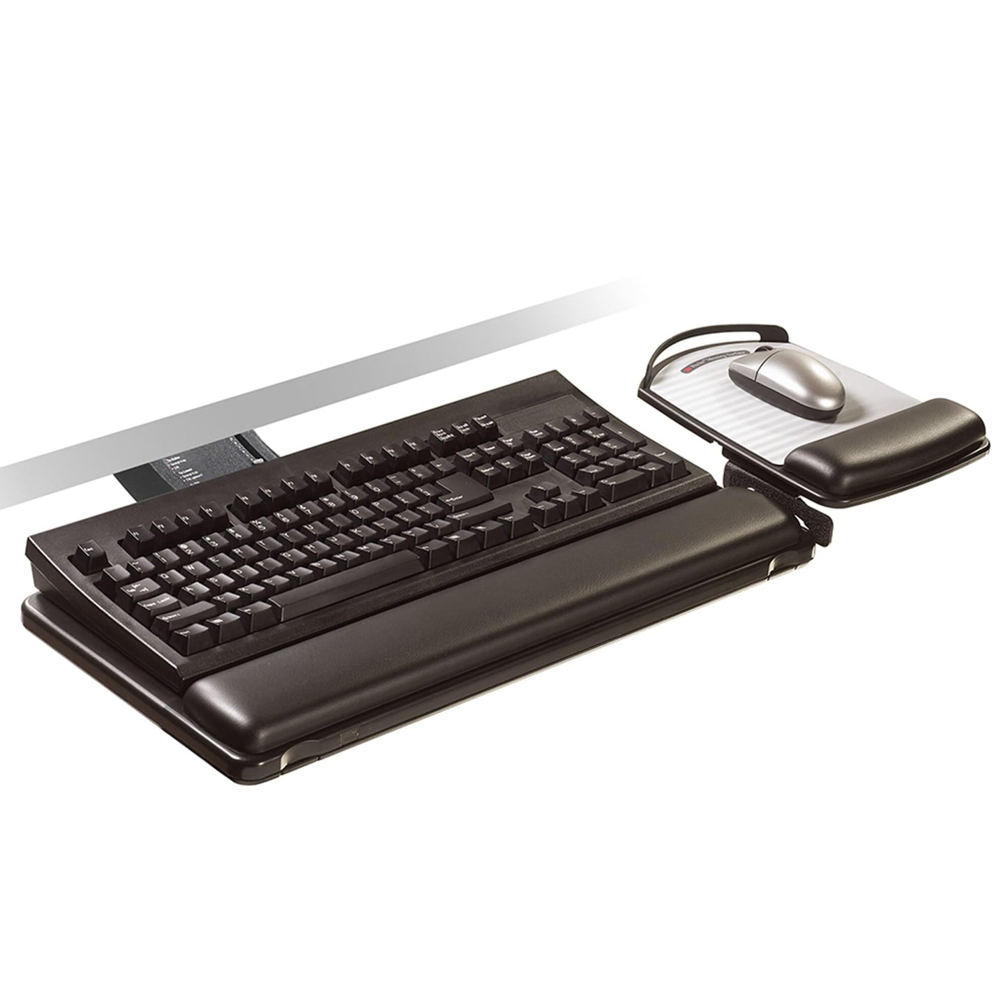 3M Sit/Stand Easy Adjust Keyboard Tray with Adjustable Keyboard andMouse Platform, 23 in Track