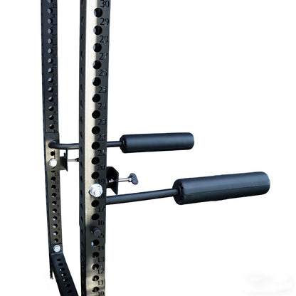 Single Leg Squat Roller for Squat Rack,Extended Length Leg Press Attachment Power Rack Attachments,Bulgarian Split Squat for Home Gym & Leg Training-fu (1" / 26mm Hole)