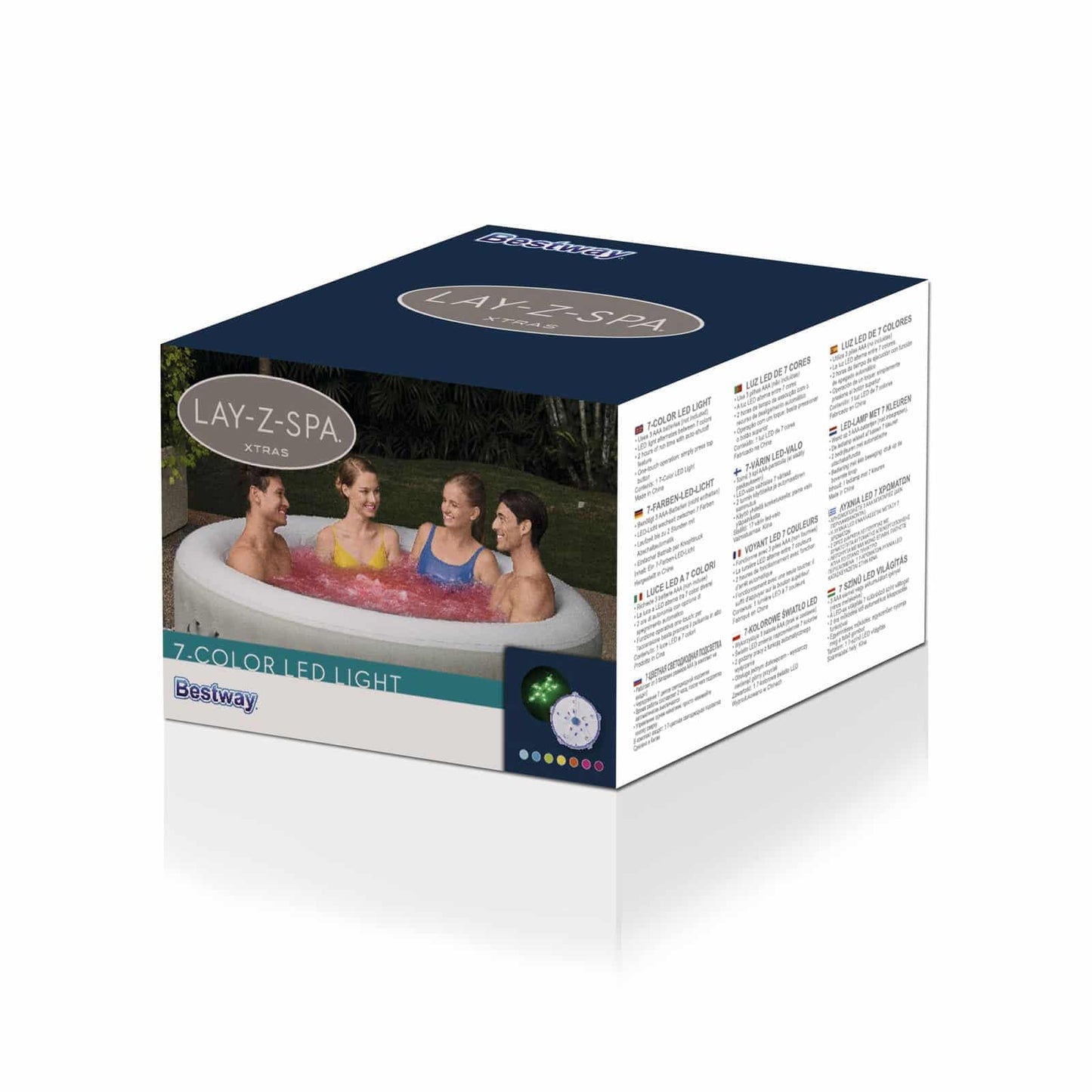 Lay-Z-Spa 60303 LED Light Accessory for Hot Tubs, 7 Colour Underwater Light (2 Modes)