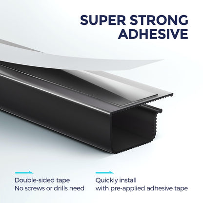 Delamu 2 Pack Safe & Tidy Cable Management Solution - Protect Kids & Pets with Home & Office Cable Management Under Desk,Cable Organizer, Cable Management Kit,Cord Organizer for Desk, 15.7inX2