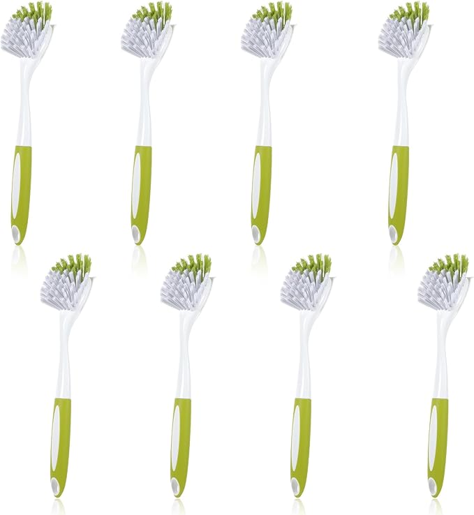 8 Pcs Dish Brush with Handle Kitchen Scrub Brush Pot and Pan Cleaning Brush