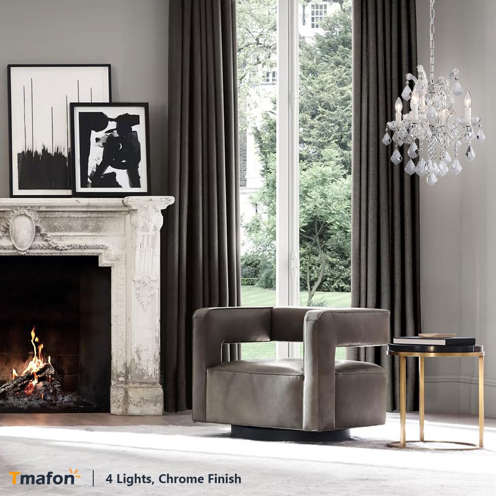 TMAFON Modern Crystal Chandeliers for Dining Room - Small Crystals Chandelier Lights for Girls Bedroom, Dining Room, Hallway, Kitchen Island, Bathroom, Closet