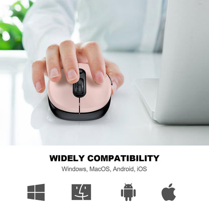 WisFox 2.4G Wireless Mouse for Laptop, Ergonomic Computer Mouse with USB Receiver and 3 Adjustable Levels, 6 Button Wireless Mice for Windows Mac PC Notebook (Grey)