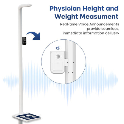 GE Digital Physician Scale BMI: Ultrasonic Electronic Height and Weight Scale 76” Height Measuring Device Accurate Body Weight 485 lb/220 kg Capacity