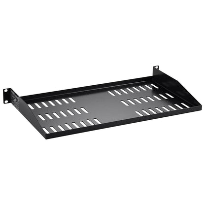 VEVOR 2PCS 1U Server Rack Shelf, Universal Vented Rack Mount Cantilever Tray for 19 inch Network Equipment Rack & Cabinet, 10" Deep Rack Mount Shelf, Weight Capacity 50 lbs Wall Mount Rack Shelf