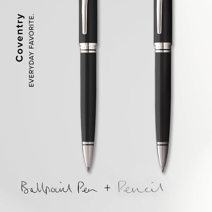 Cross Coventry Black Lacquer Pen and Pencil Gift Set