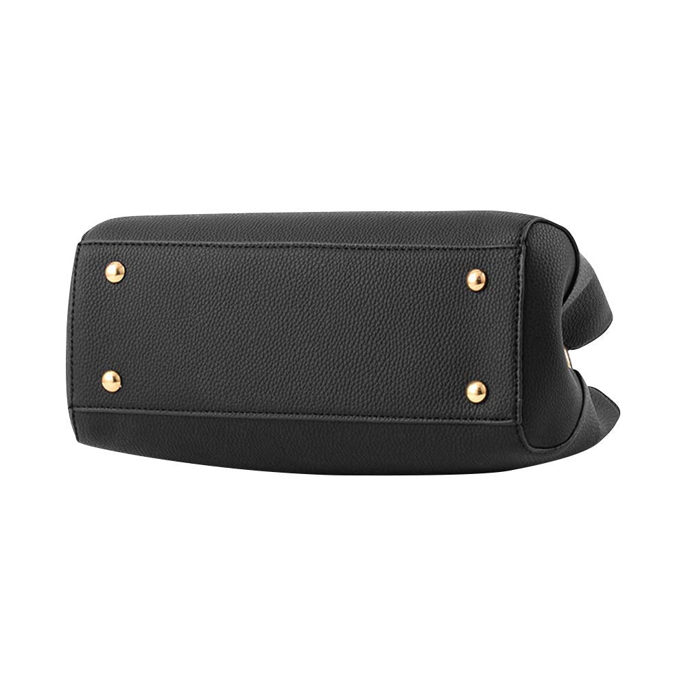 wocharm PU Leather Ladies Shoulder Bag, Top Handle Bag, Womens Handbags Fashion Tote Bag for Casual & Work(Black)
