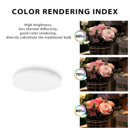 LVWIT 24W Round Bathroom LED Ceiling Light, IP65 Waterproof Ceiling Light,2400LM 4000K Natural White, Flush Ceiling Lights for Kitchen Living Room Bedroom and Hallway(330 * 50mm)