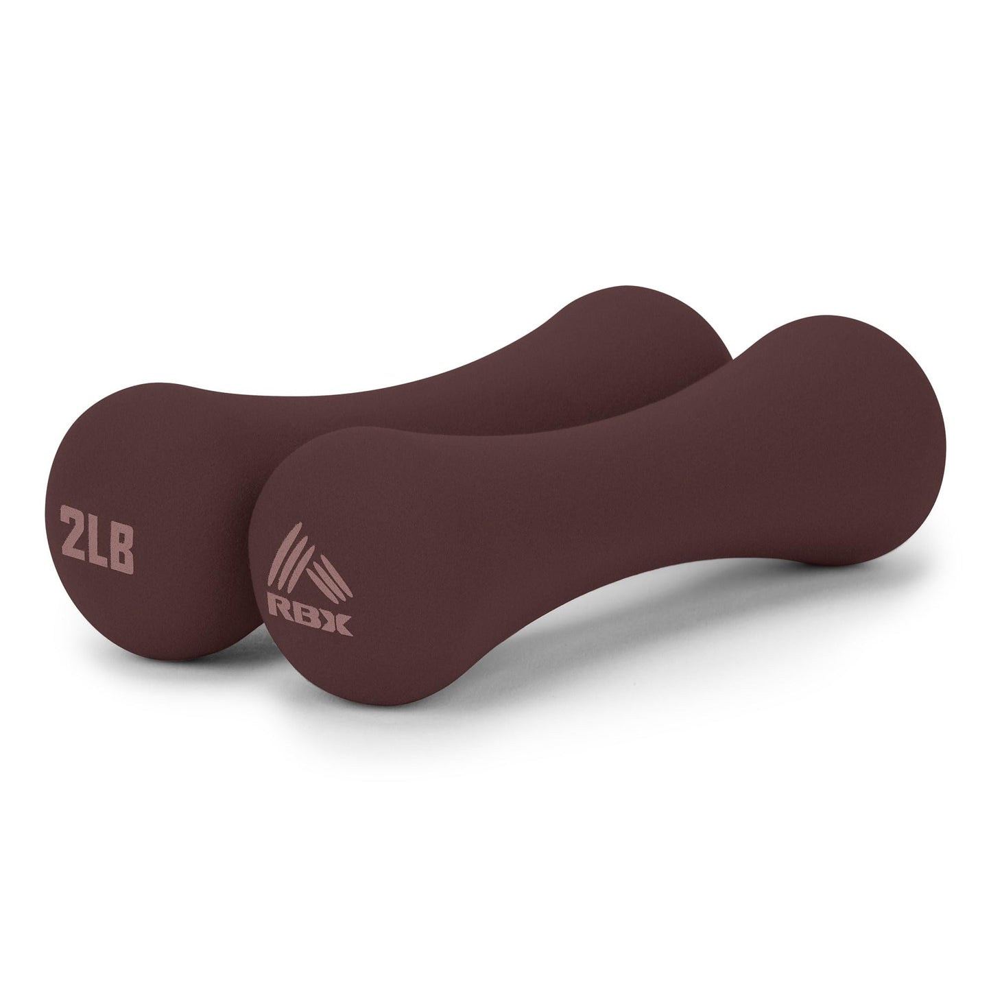 RBX Hand Weights, Neoprene Hand Weights for Home Workouts, Cardio & Strength Training, Home Gym Equipment (Brown, 4LB (2lb each))