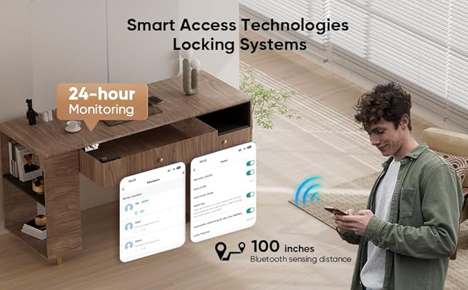 Smart Cabinet Lock Hidden Invisible RFID Kid Keyless Drawer Locks