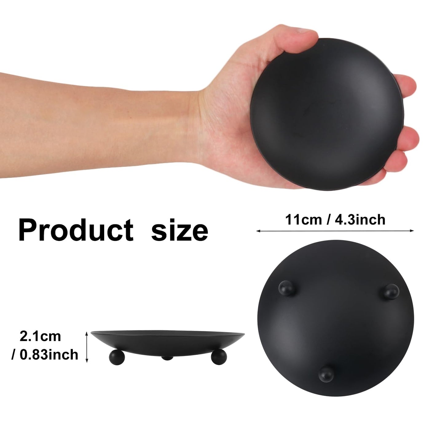 Biugaaufai 15 Pack Candle Holder Plate, Iron Plate Candle Holders, 4.33" D x 0.78" H, Matte Black, Perfect for LED & Wax Candles, Weddings, Home Decor