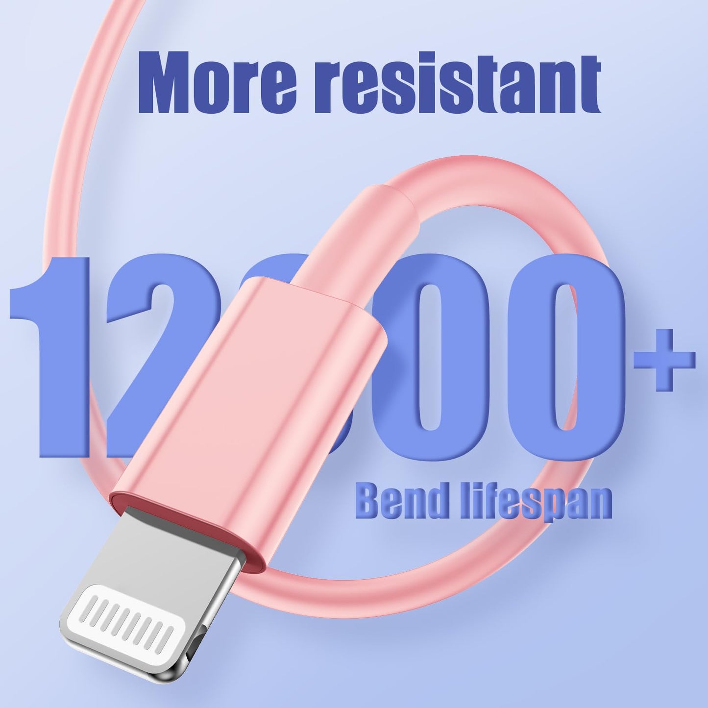 4Pack USB C to Lightning Cable 6FT, Fast Charging Cord for iPhone 14, Replacement for Apple Original Charger Cable for iPhone 14 13 12 11 Pro 11 XS MAX XR 8 7 6s Plus