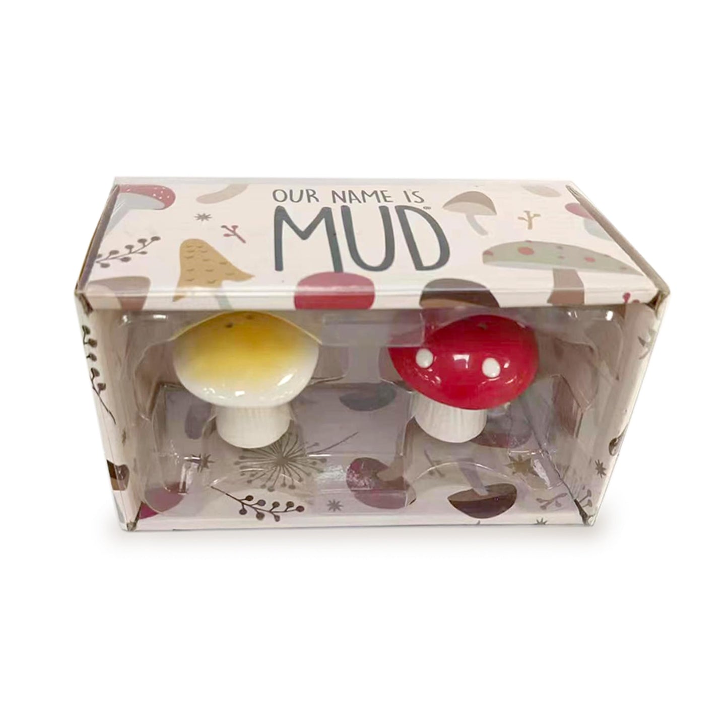 Enesco Our Name is Mud Mushrooms Sculpted Salt and Pepper Shaker Set, 2.17 Inch, Multicolor